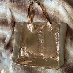 Massimo Palomba Ella - Suede Shoulder/Tote Bag (Rose Gold Foil)